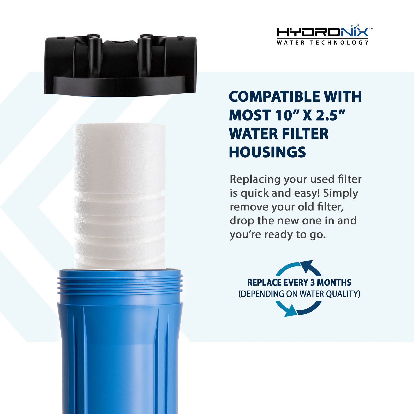 SGC-25-1005 Sediment Filter Grooved Cartridge 2.5″ x 10″ 5 micron –