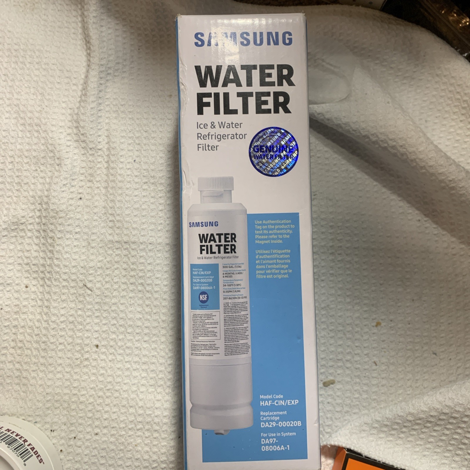 1 PACK Genuine Samsung DA29-00020B HAF-CIN/EXP-REFRIGERATOR Water Filter,USA