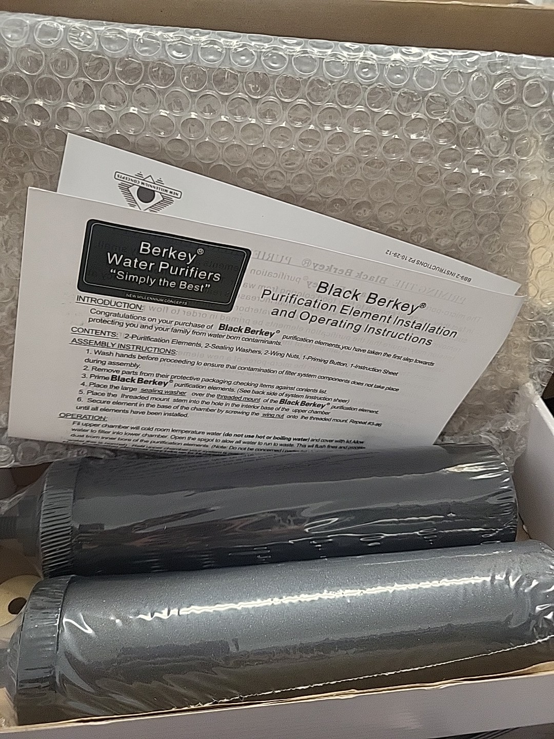 Black Berkey BB9-2 Water replacement Filters For Berkey Water System