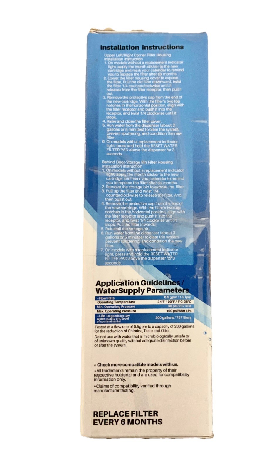 Ice Pure Replacement Refrigerator Water Filters Kenmore Lot of 2 RWF4700AC – NIB