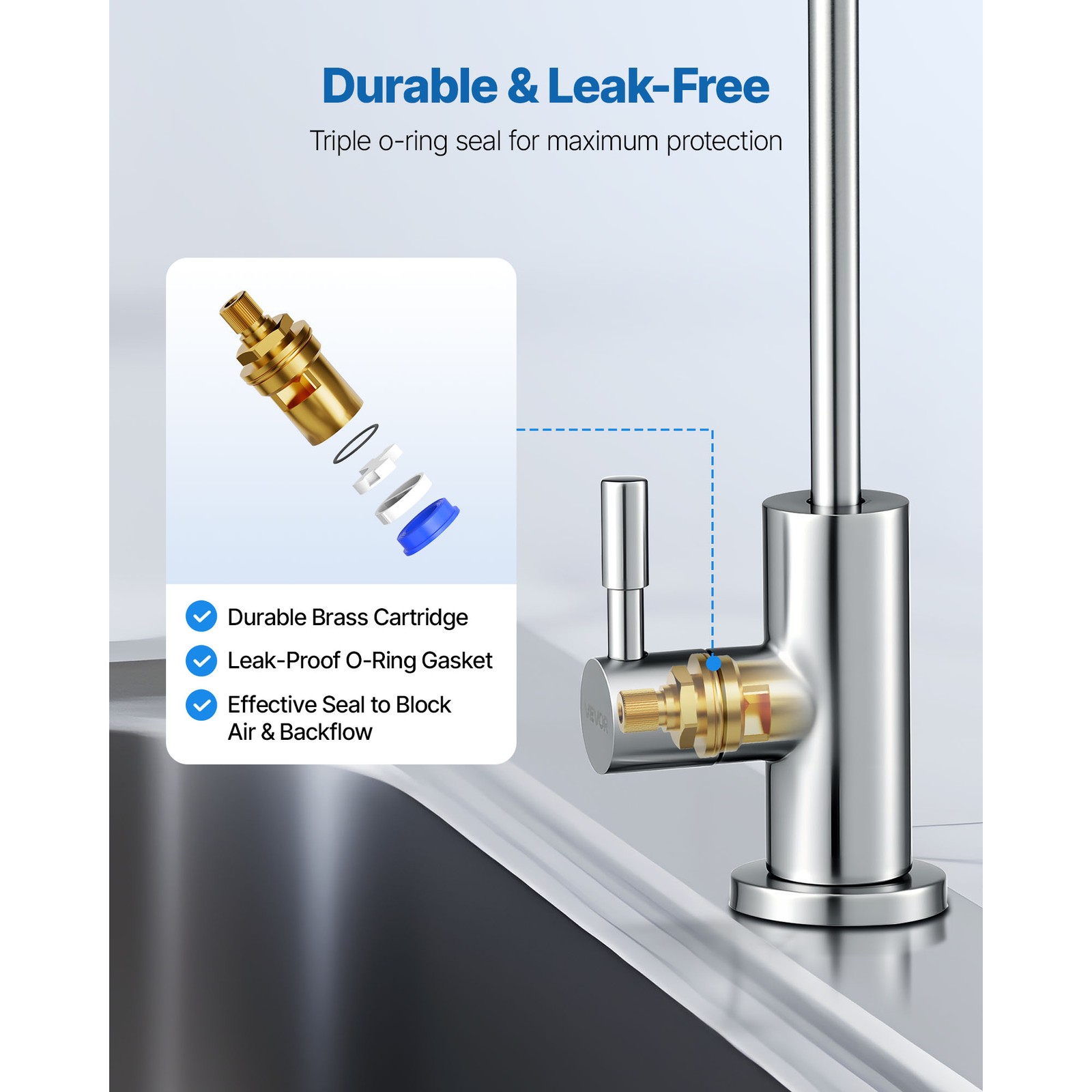 Uimoso Reverse Osmosis Lead-Free Drinking Water Faucet Tap Black/Gold/Silver