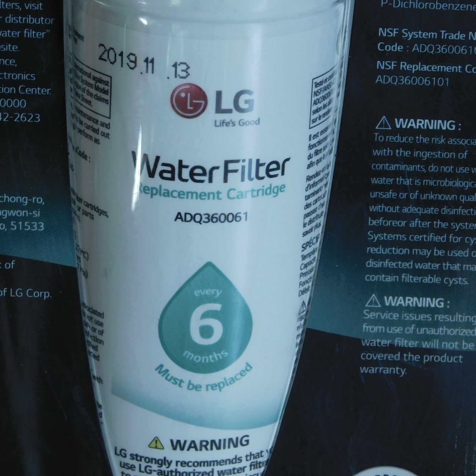 LG water filter LT600P / PC / PCS REPLACEMENT CARTRIDGE