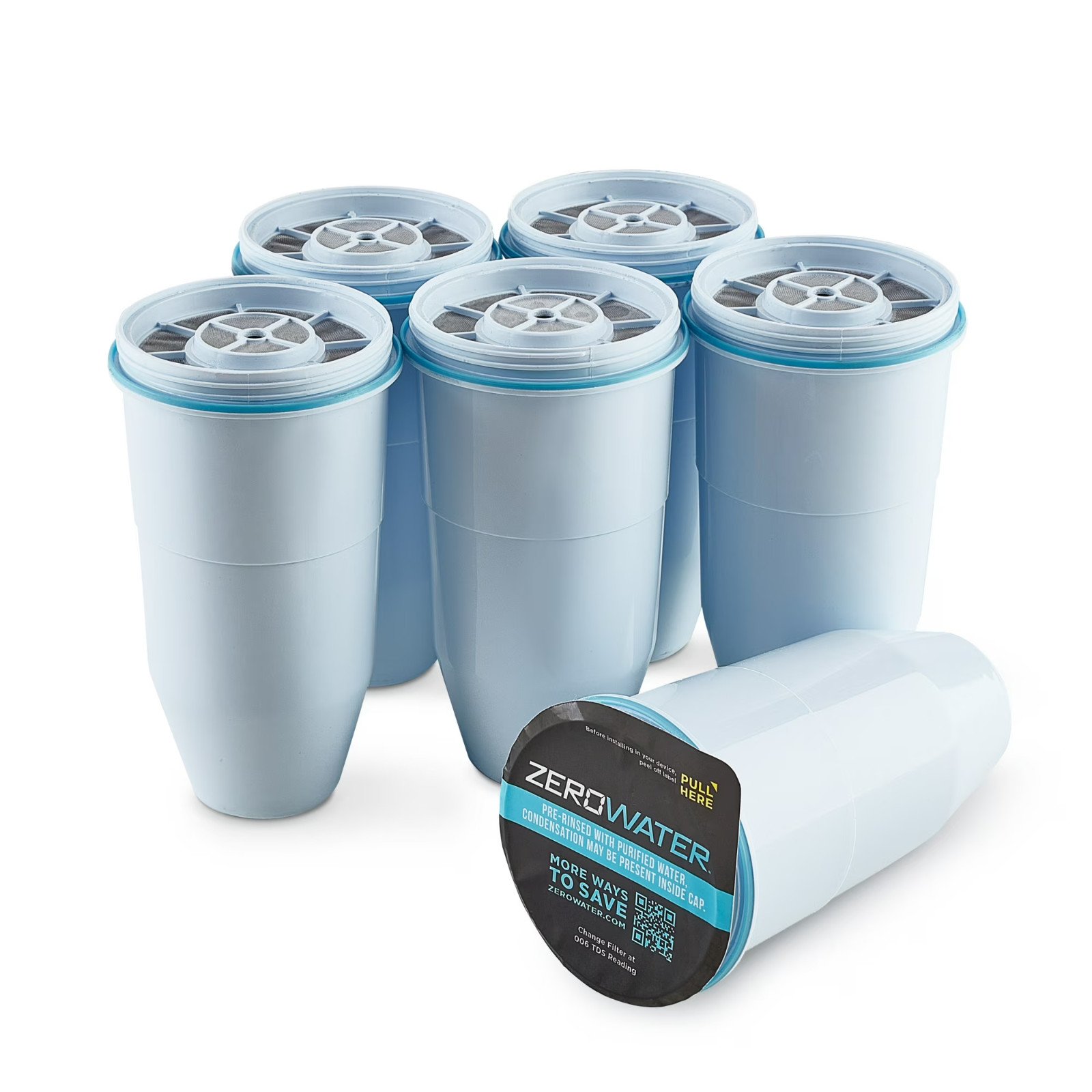 ZeroWater Replacement Water Filters 5-Stage Technology 6 Pack