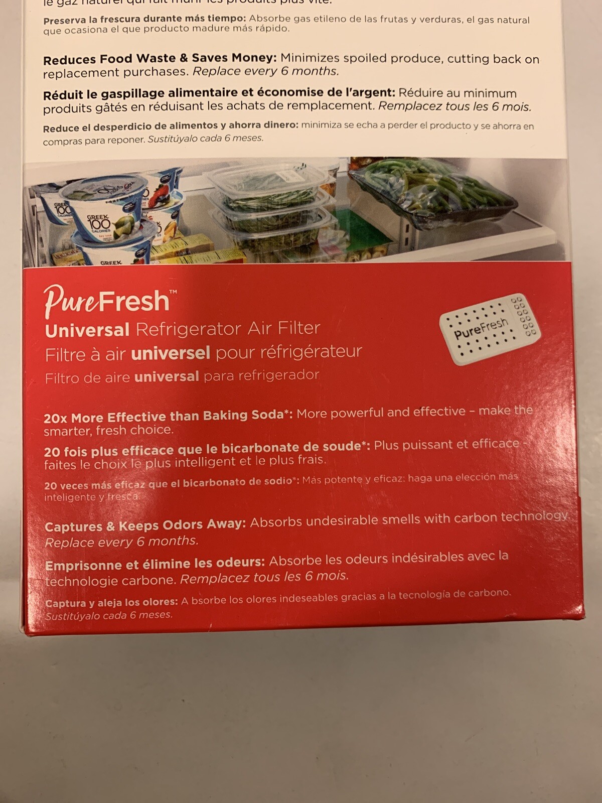 2 PACK FRIGIDAIRE Pure Fresh 2-in-1 Refrigerator Filter Combo+Fruit&Veggie Save