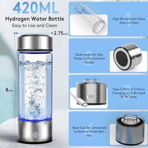 SEDUCTE 2026 NEW HYDROGEN WATER BOTTLE, 2800PPB IN 3MIN XR-14 – SILVER