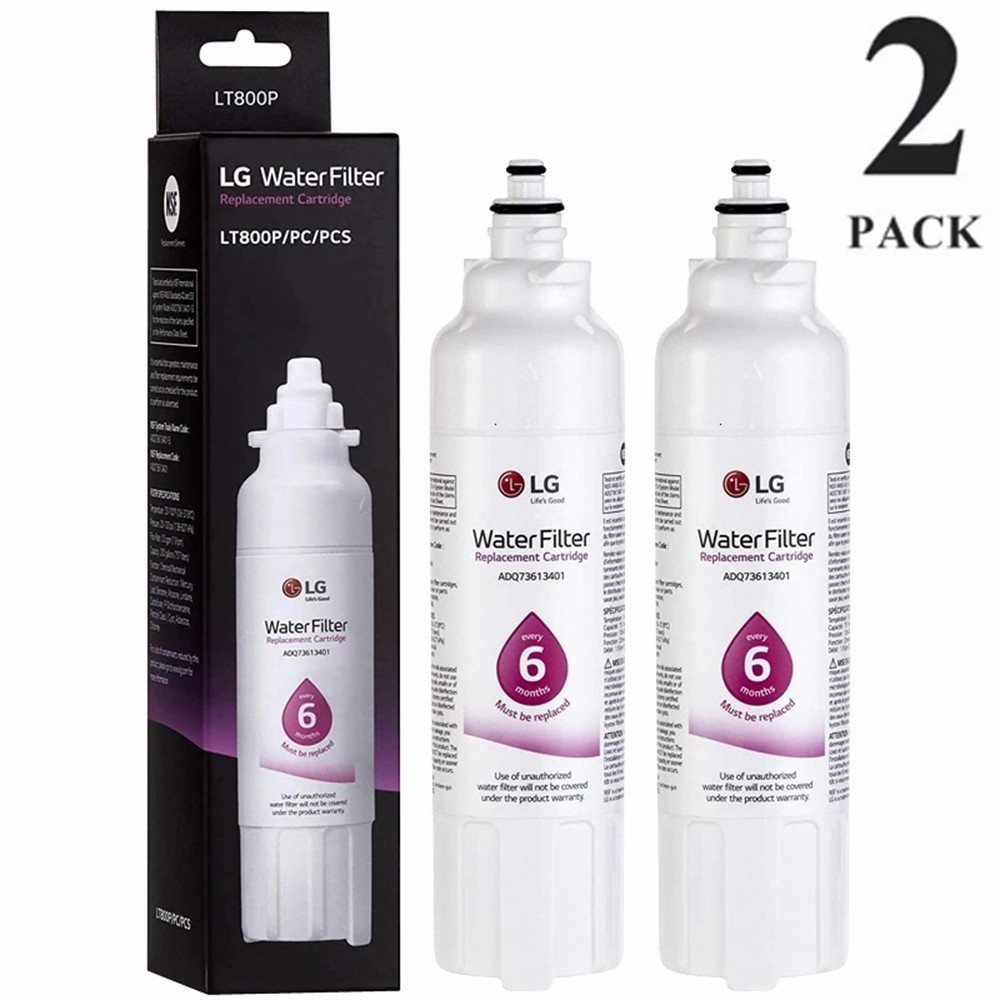 LG Replacement Water Filter Cartridge LT800P for Refrigerator 200 Gal 2 PACK