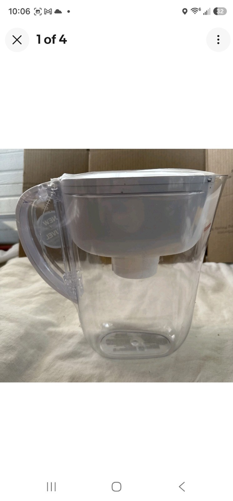 New Brita Metro Water Filter Pitcher 6-Cup White SmartLight w/ Elite Filter