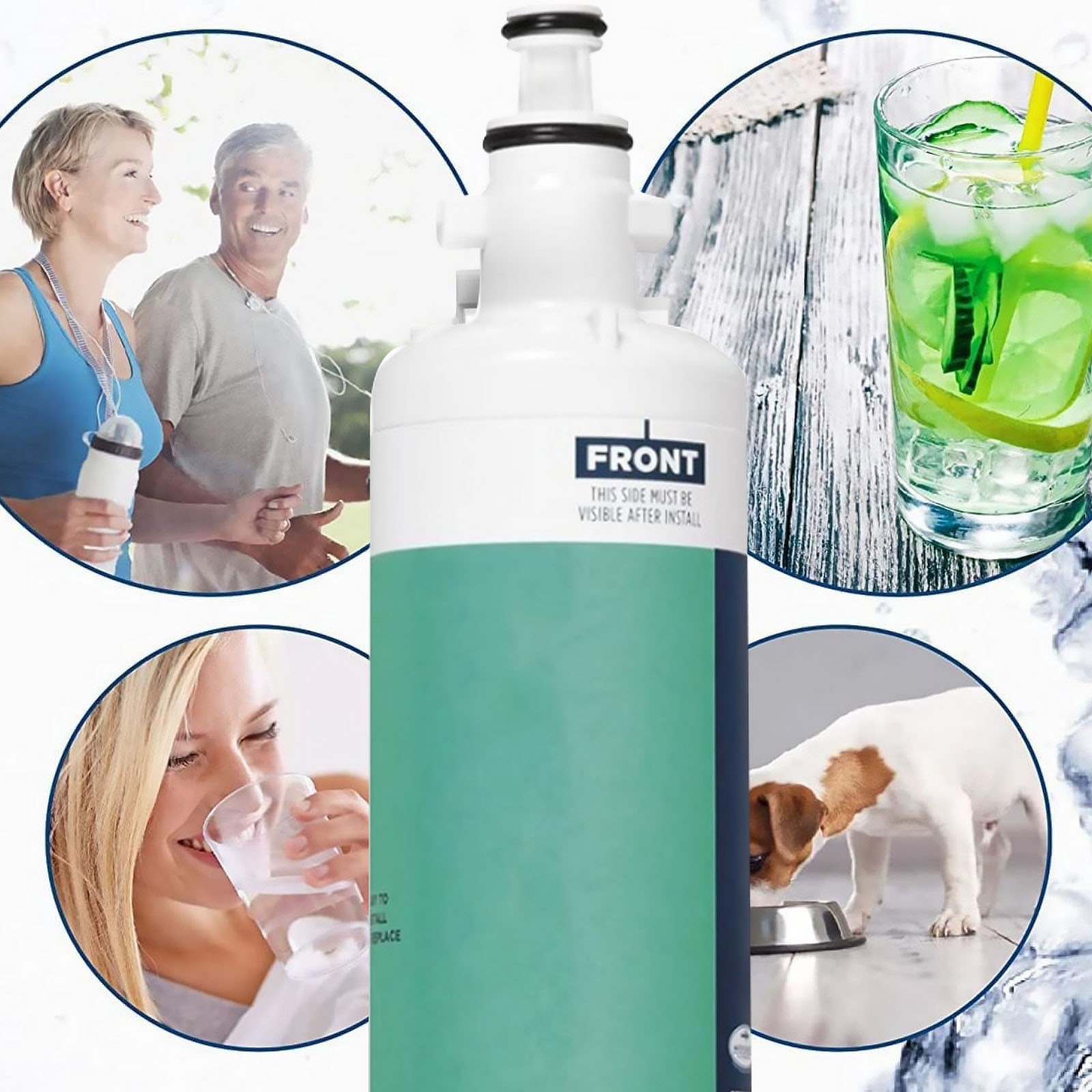 For GE RPWFE Water Filter Replacement Cartridge Without Chip Plastic Housing