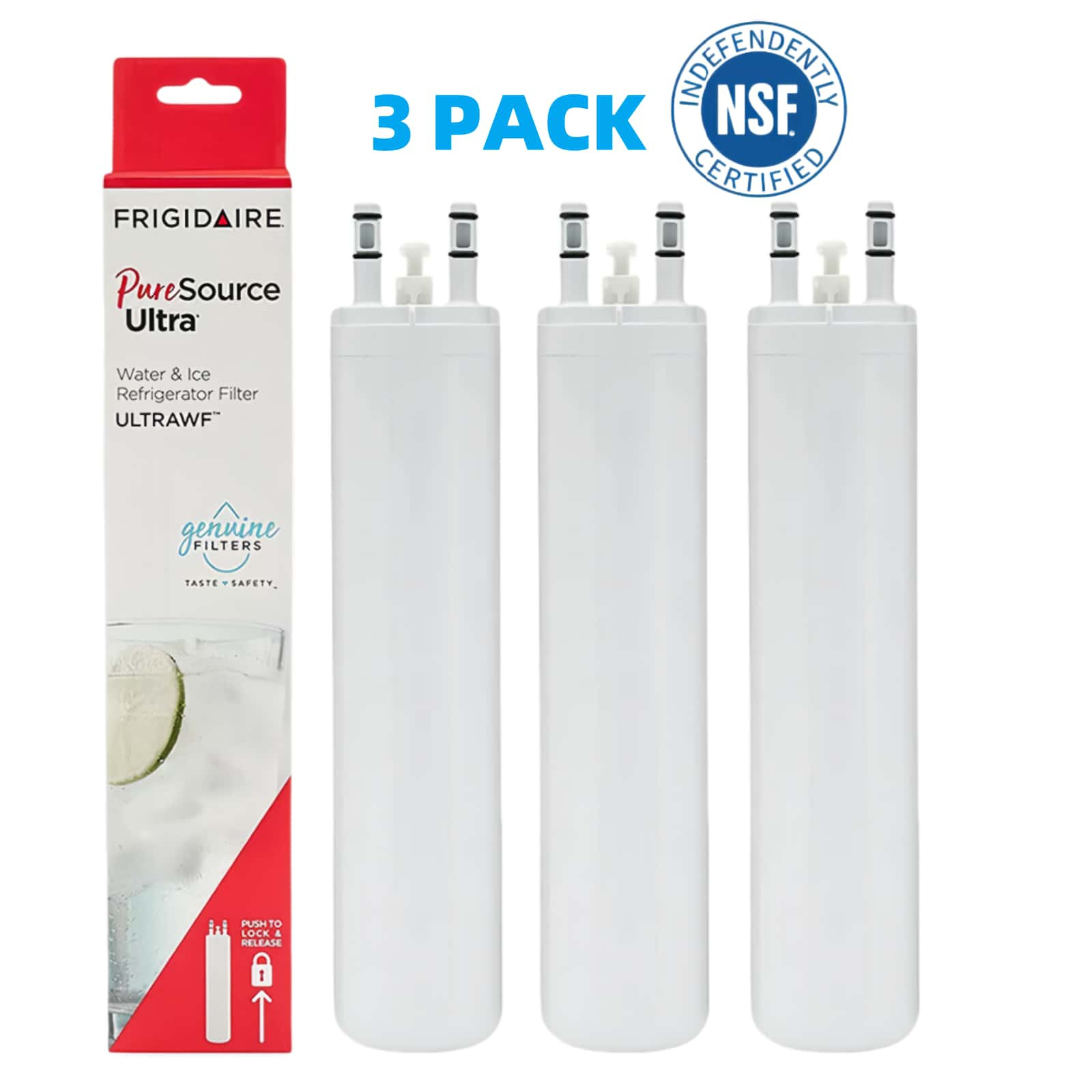 3 Pack ULTRAWF Frigidaire Ultra PureSource Refrigerator Water Filter US Stock