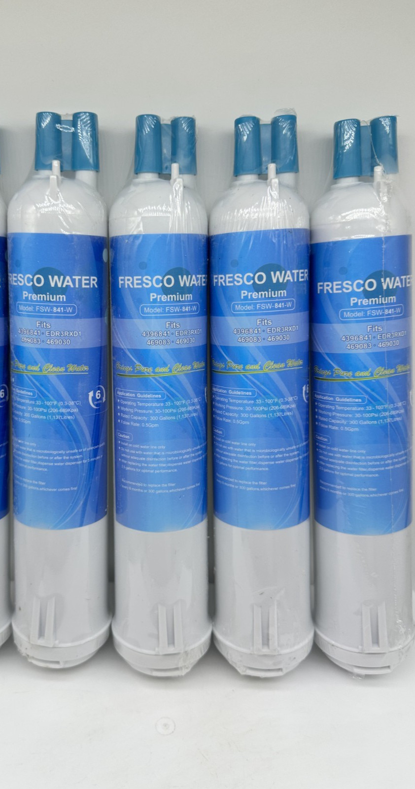 4 Pack Refrigerator Water Replacement Filter EDR3RXD1 9083 4396841 4396710