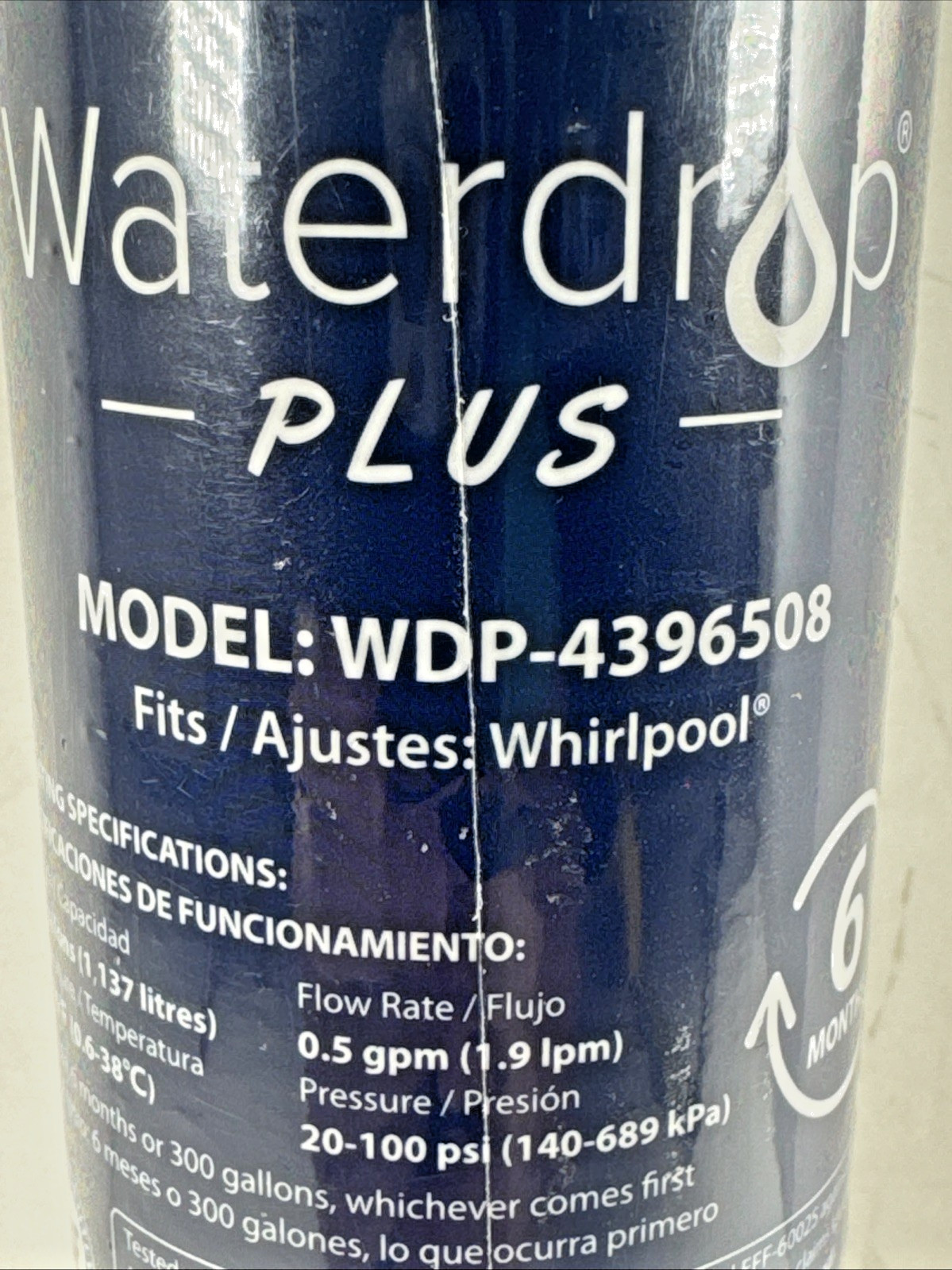 NEW SEALED Waterdrop Plus Filter For Whirlpool WDP-4396508