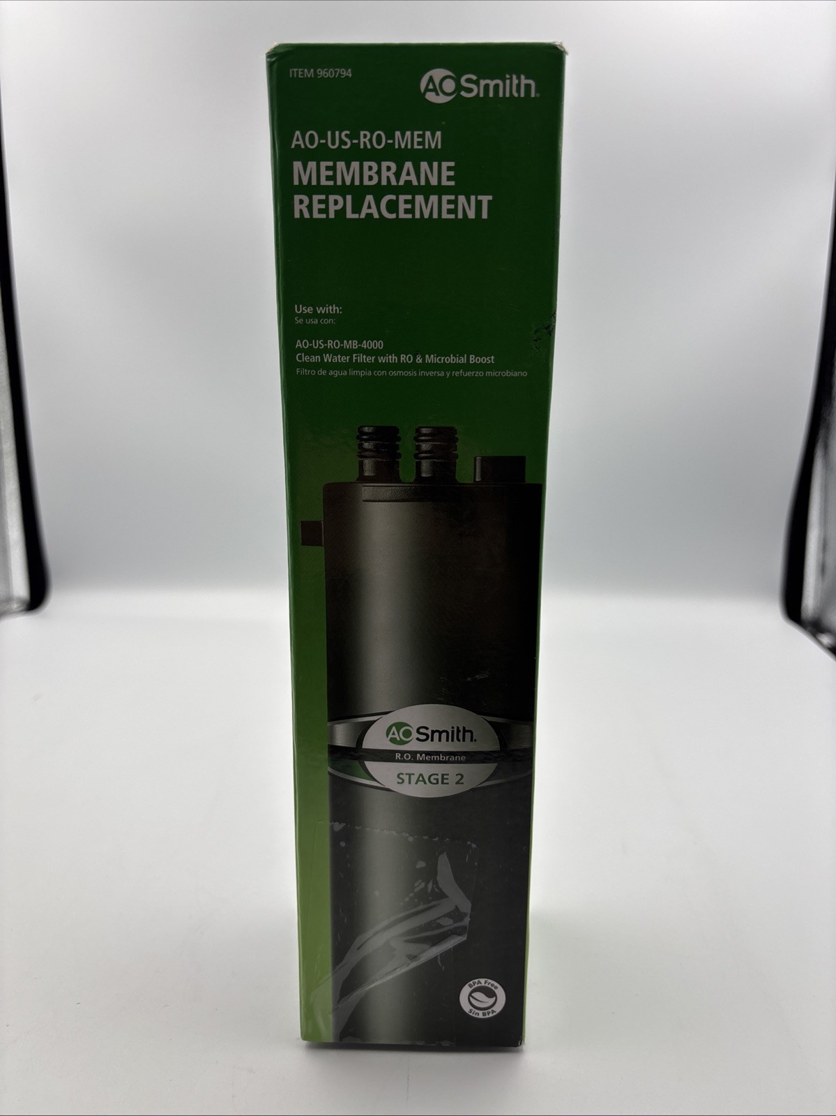 AO Smith AO-US-RO-MEM Membrane Stage 2 Replacement Water Filter New Open Box