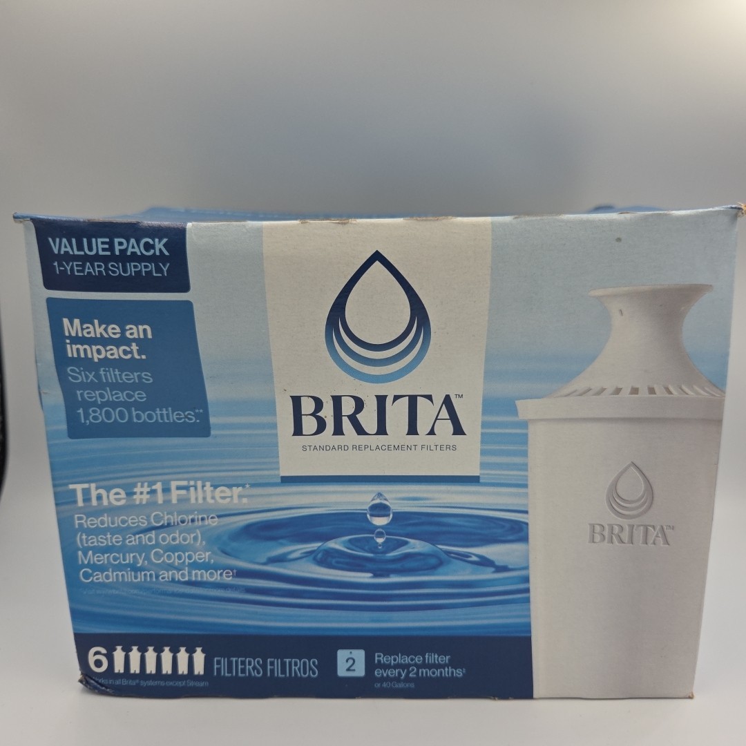 Brita Standard Water Filter, Replacement Filters for Dispensers BPA Free 6 Count