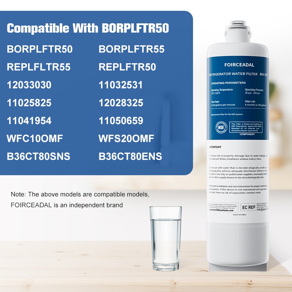 4PCS For Bosch Ultra Clarity Pro BORPLFTR50 Refrigerator Water Filter WFC100MF