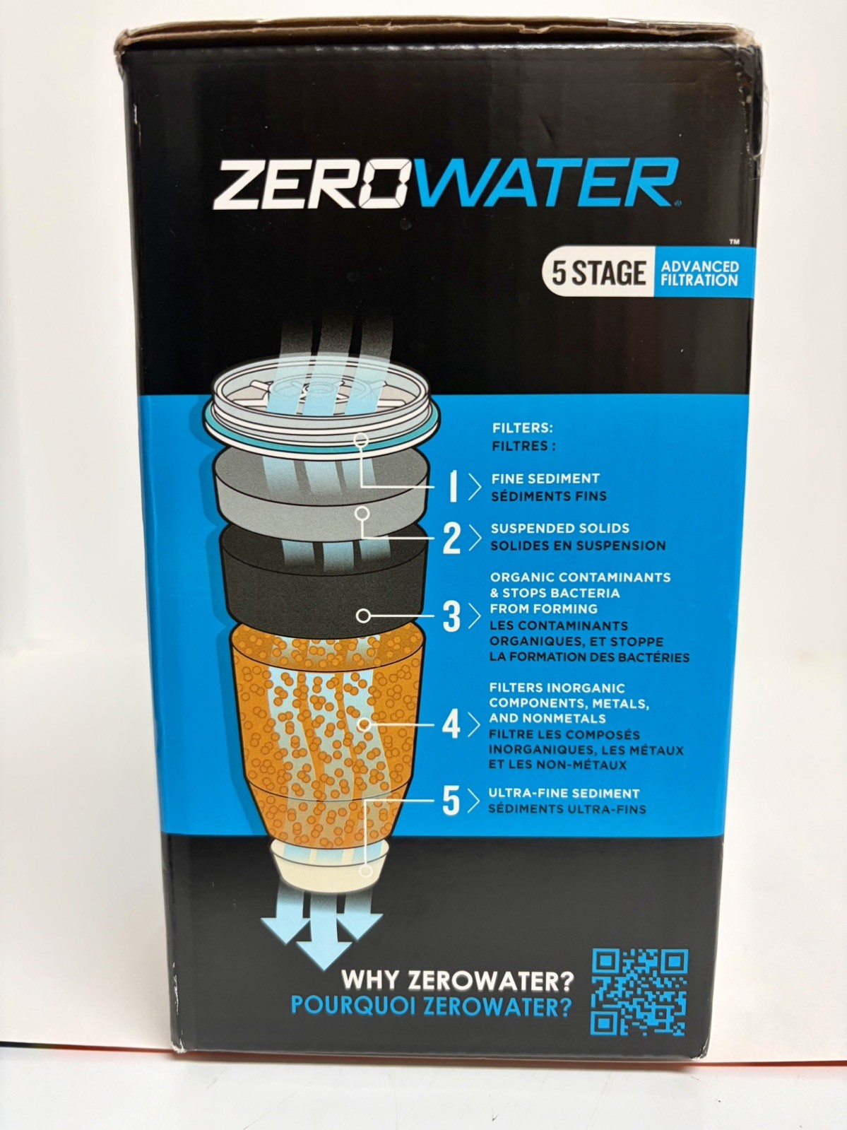 ZeroWater ZR-003 5-Stage Replacement Water Filters 3-Pack for Pitchers White