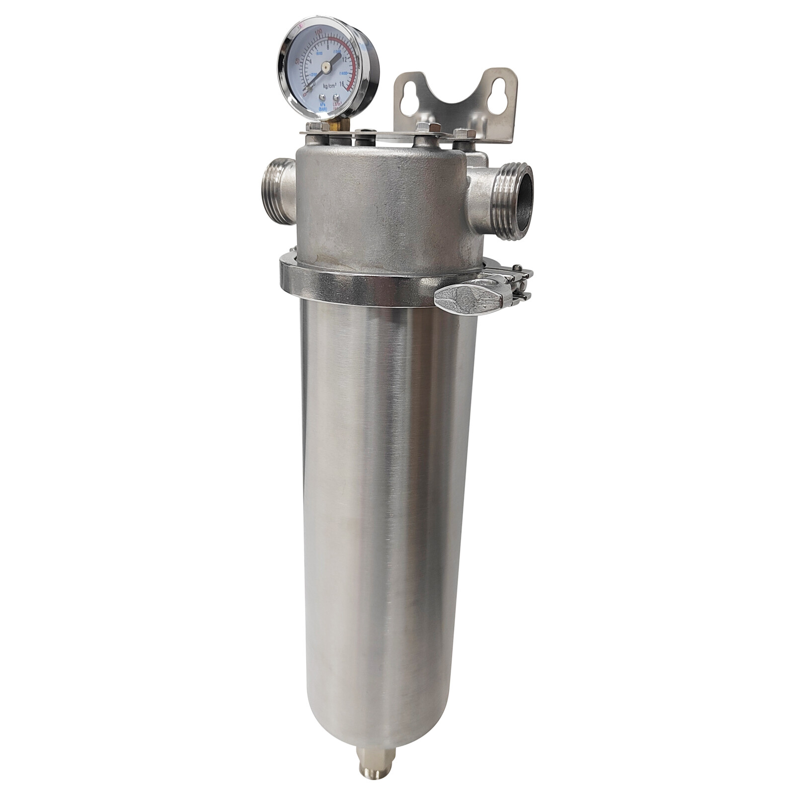 Water Filter 10″L Corrosion-resistant 304 Stainless Steel Filter 1″NPT In/Outlet
