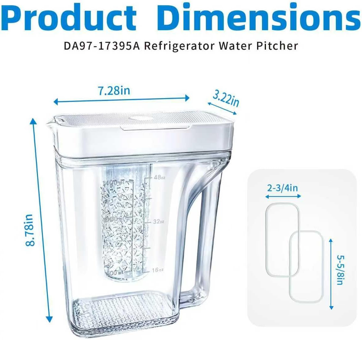 DA97-17395A Water Pitcher Reservoir for Samsung Fridge Water Pitcher RF23M8070SR