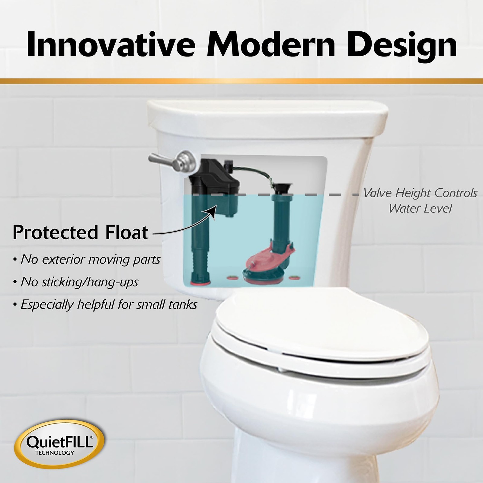 Black 2-inch Complete Toilet Repair Kit, 4010XP, 2X Long-Life, Fixes Leaks
