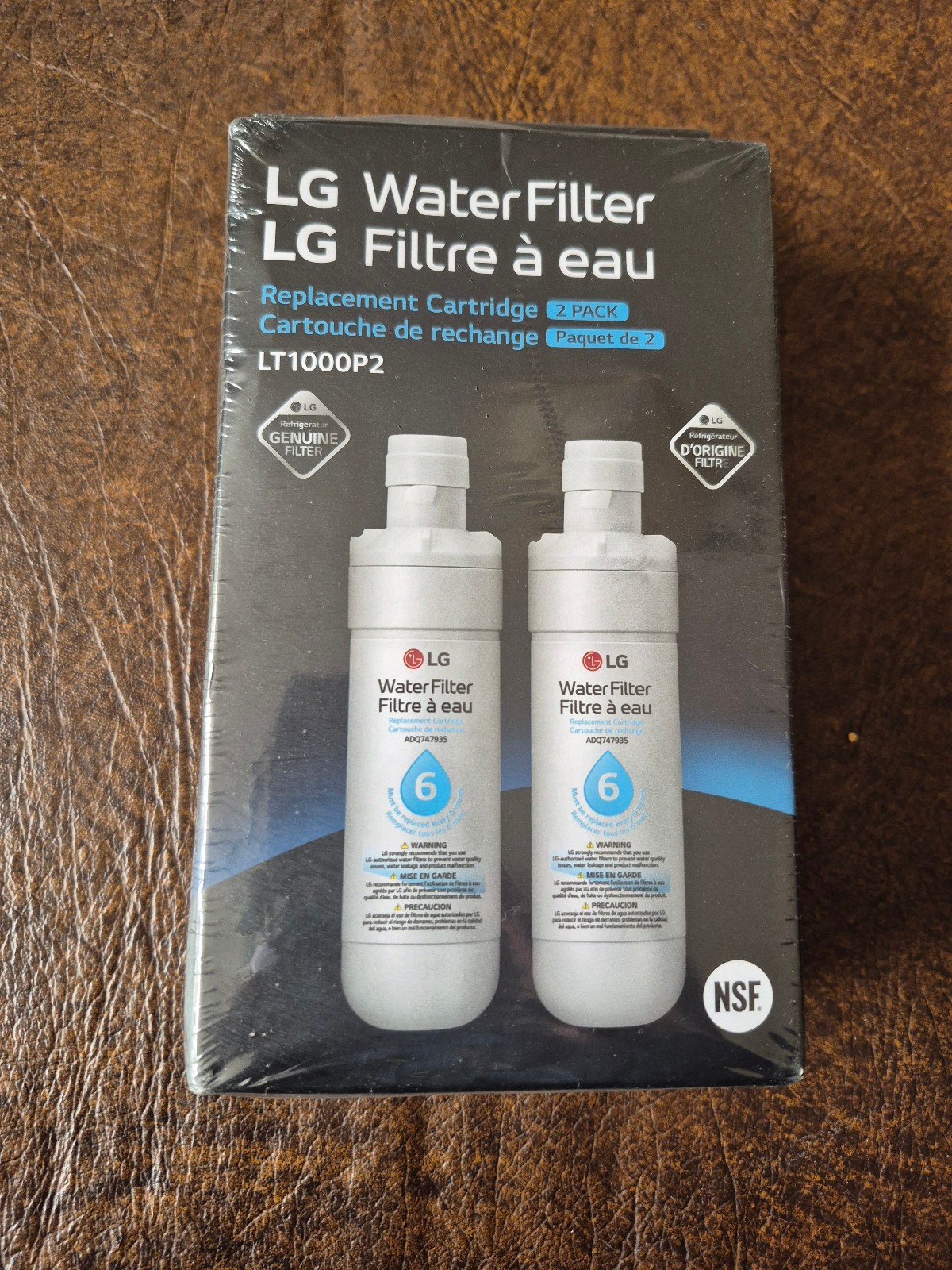 LG LT1000P2 6-Month / 200 Gallon Refrigerator Replacement Water Filter, Reduces