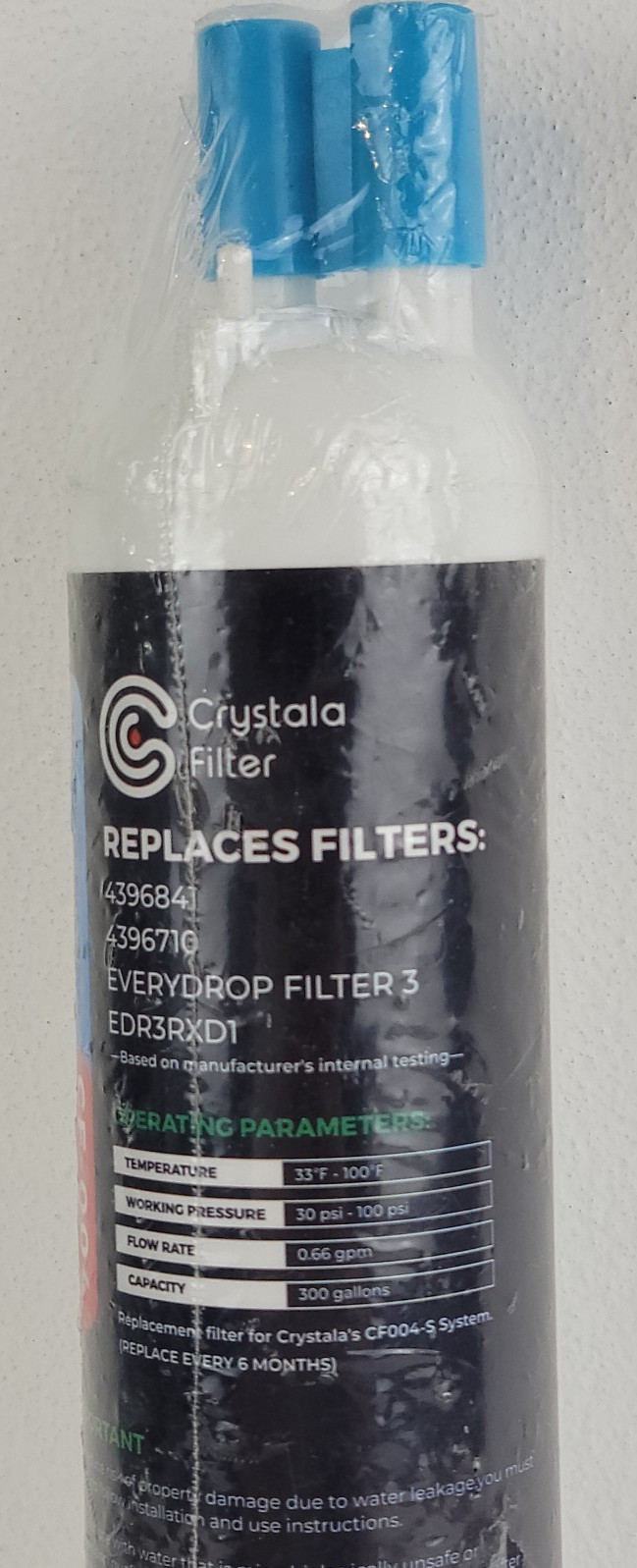 Crystala Filter CF-004 Refrigerator Replaces EDR3RXD1 4396841 4396710 NEW ✅