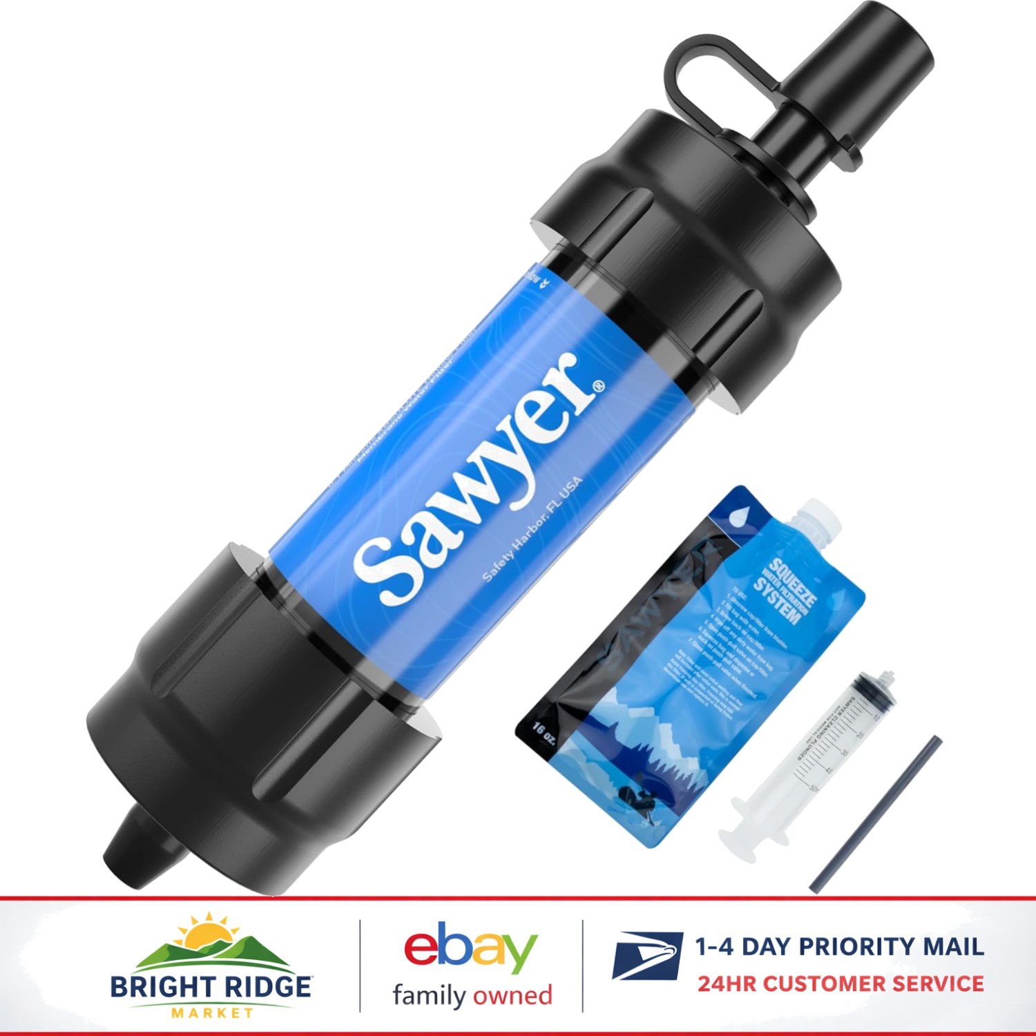 Mini Water Filtration System with 99.999999% Bacteria Protection, Portable Use
