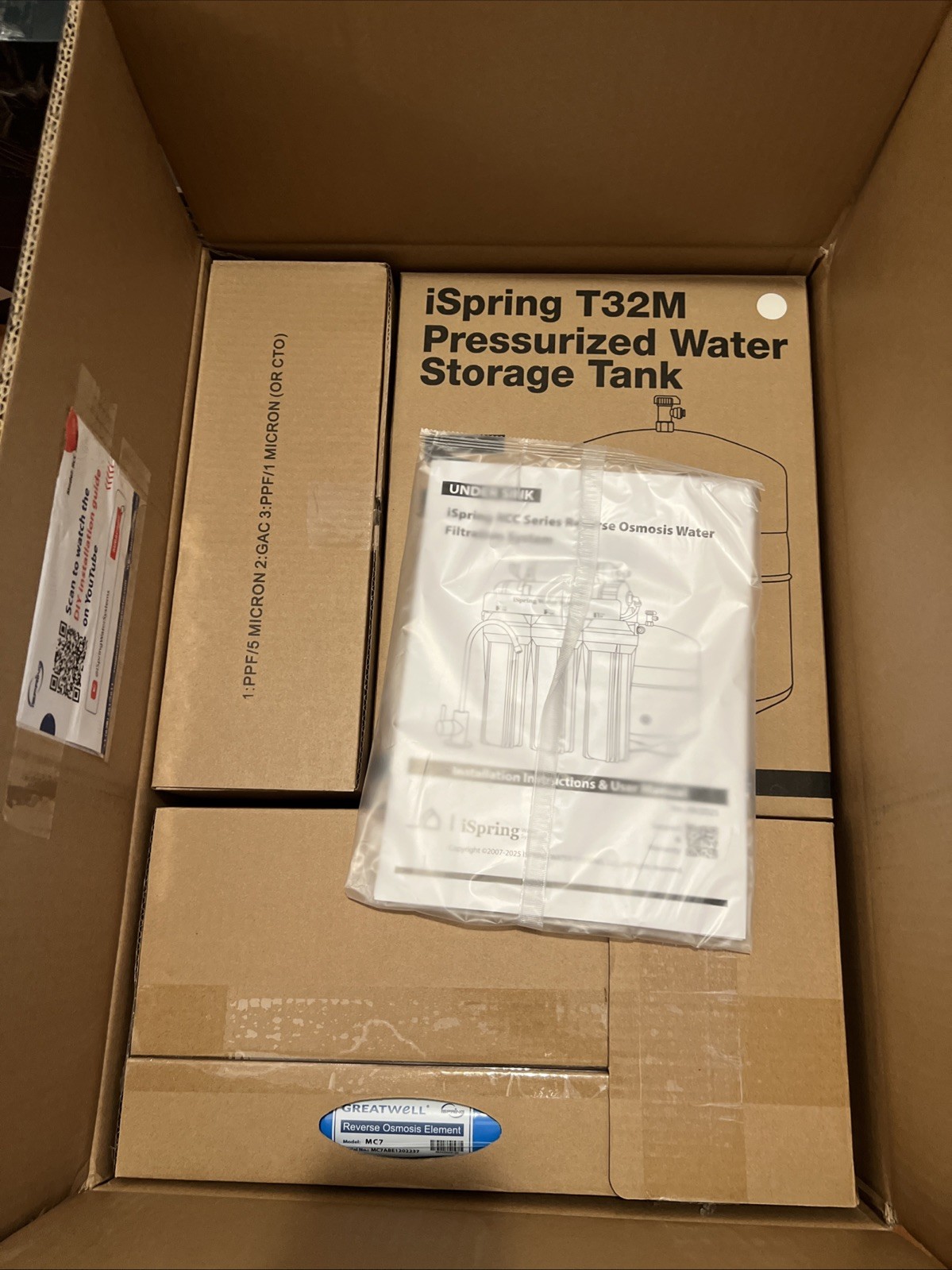 iSpring RCC7AK-BN NSF Certified 6 Stage Reverse Osmosis System w/Alkaline Filter