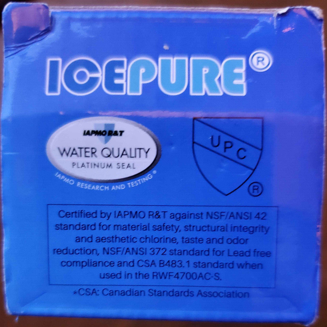 2 ICEPURE RWF4700AC Replacement Refrigerator Water Filters For LG Kenmore/Sears