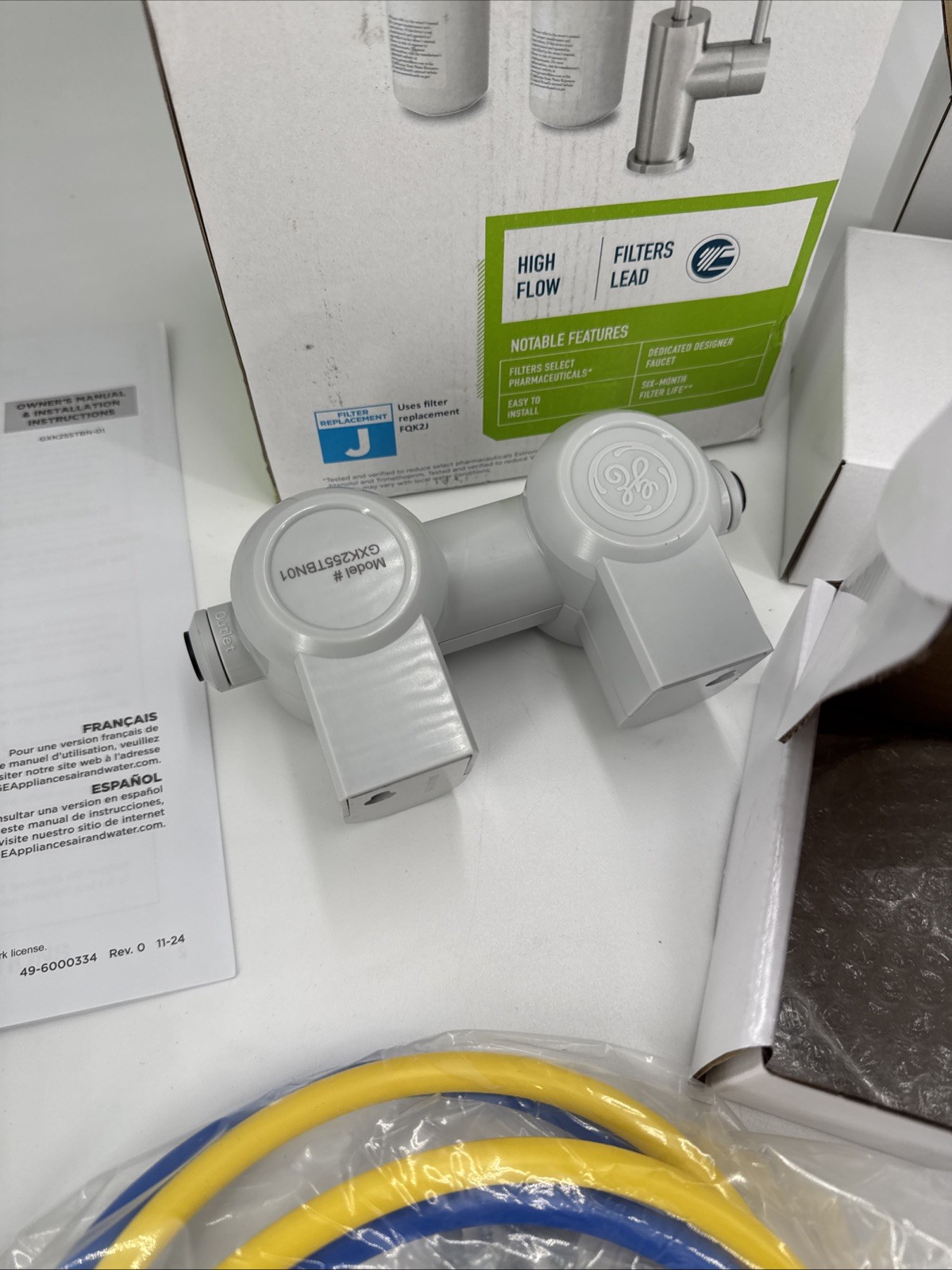 GE Under Sink Dual Stage Water Filtration System with Faucet GXK255TBN