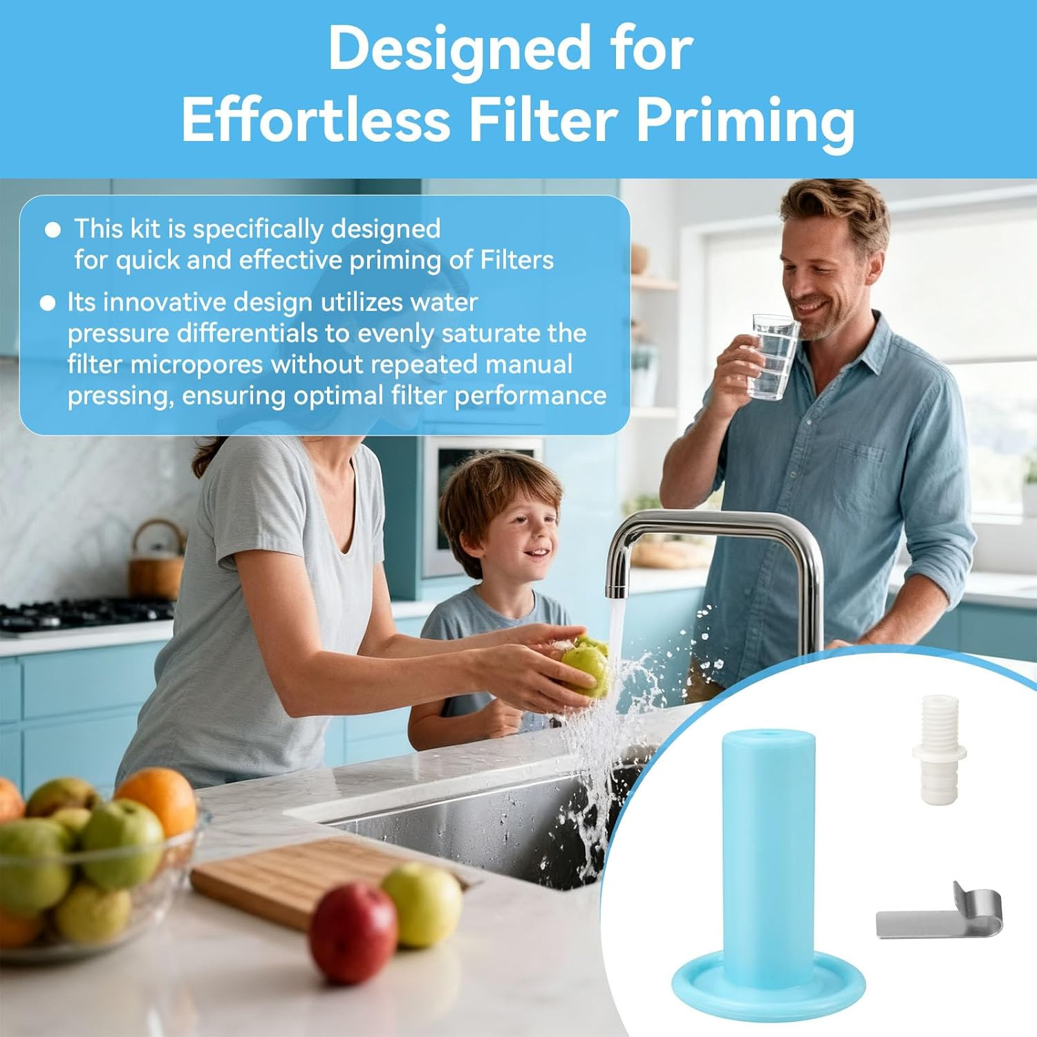 Filter Priming Kit Replacement for Use with Berkey Gravity-Fed Water Filtration