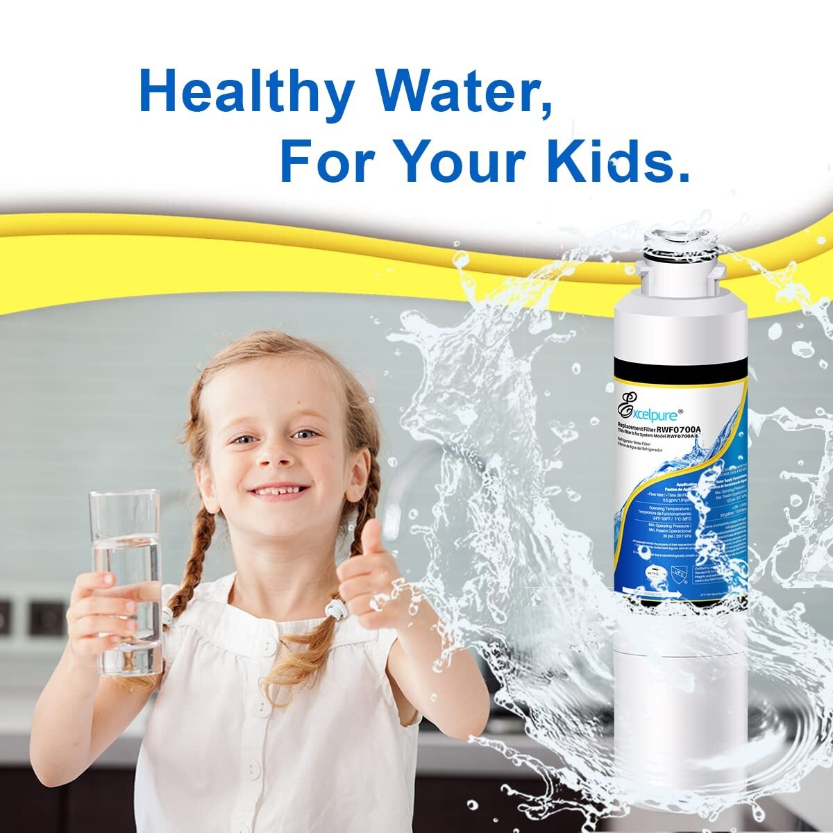 EXCELPURE Fit Samsung DA29-00020B HAF-CIN/EXP Compatible Water Filter 4 PACK