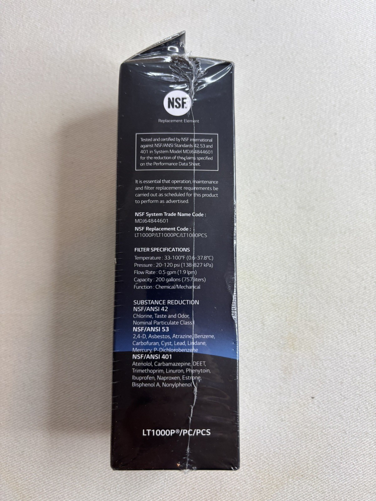 LG LT1000P Water Filter Replacement Cartridge LT1000PC/PCS – NSF