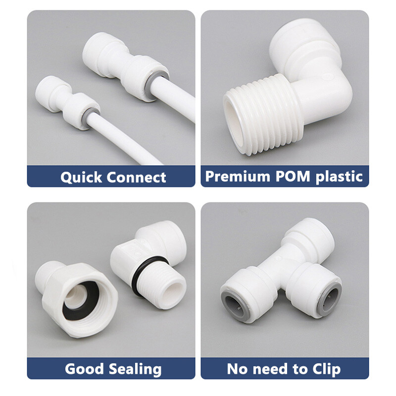 Quick Connect 1/2″ Thread Adapter Elbow Straight RO Unit Water Filter Fittings