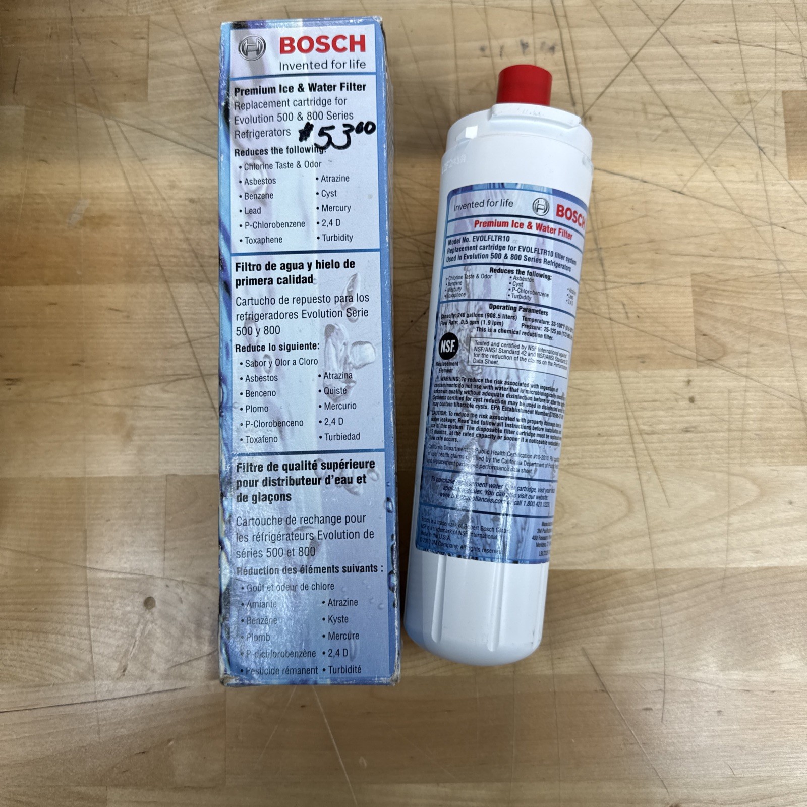 Genuine Bosch Water Filter Replacement Cartridge EVOLFLTR10 – New Old Stock