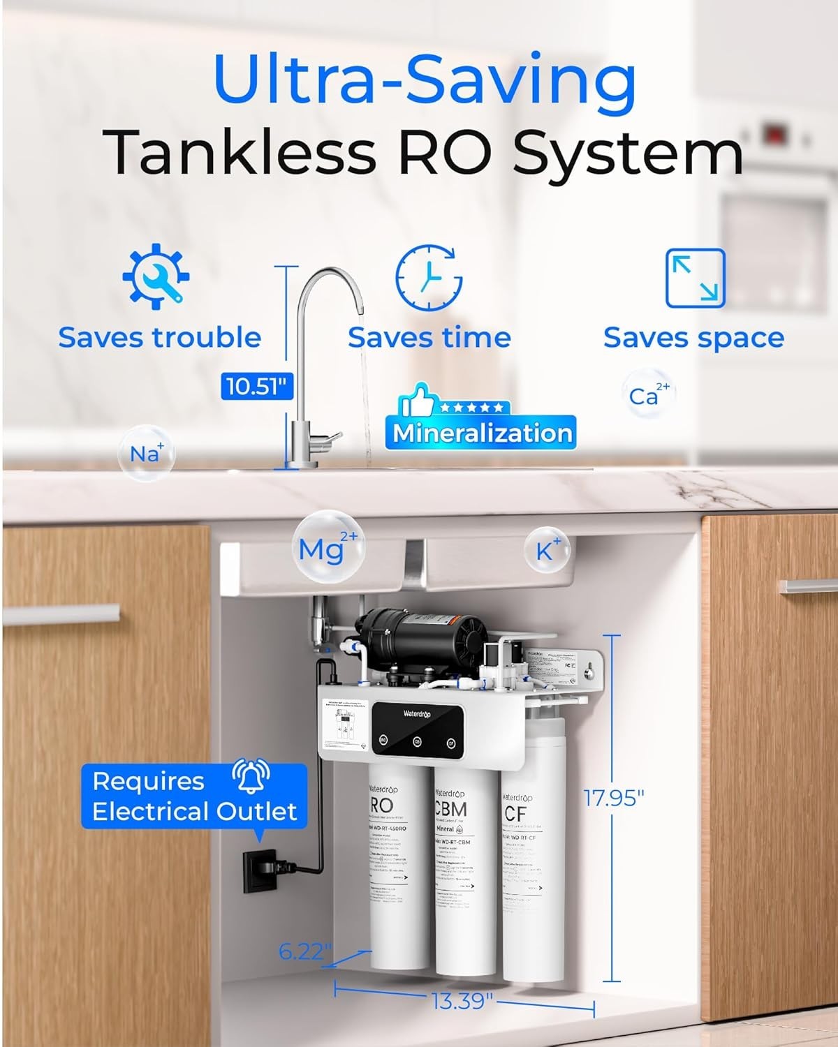 M Remineralization Reverse Osmosis Water Filter, NSF/ANSI 372 Certified, 9-Stage