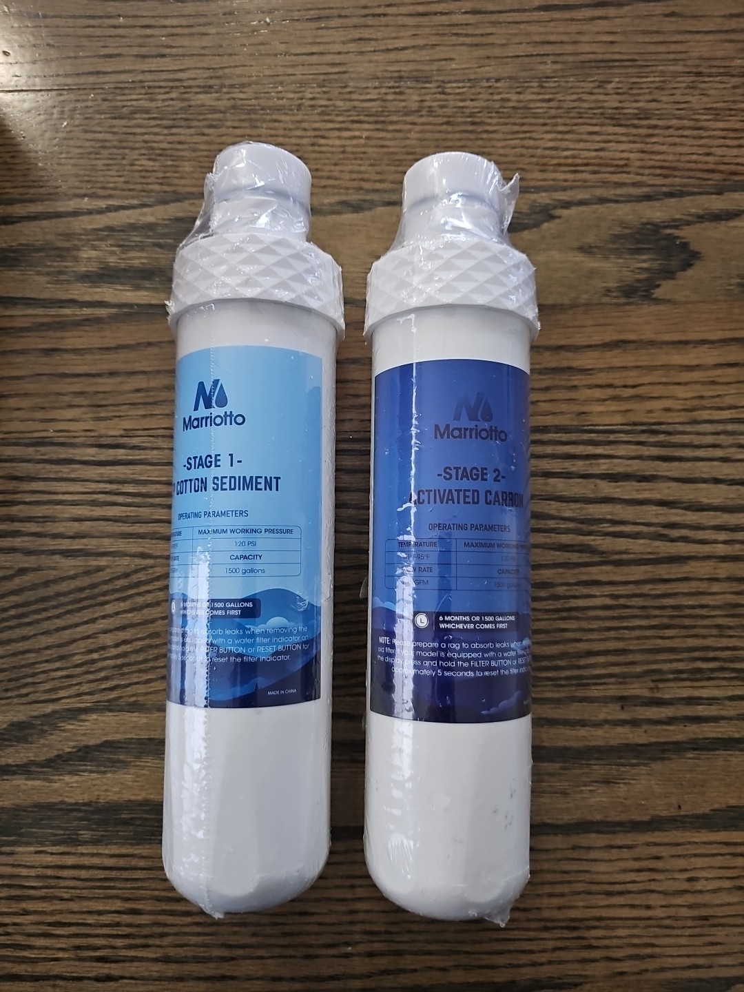 Marriotto Stage 1&2 PP cotton sediment&Activated Carbon Filter