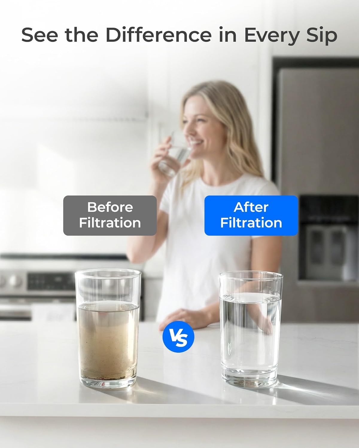 Waterdrop Replacement for LG® LT1000P® ADQ747935 Refrigerator Water Filter (3)