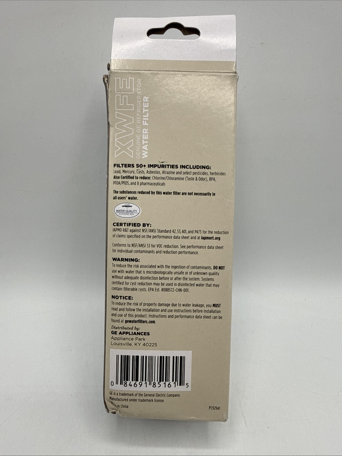 Genuine GE XWFE OEM Refrigerator Water Filter Replacement No Chip