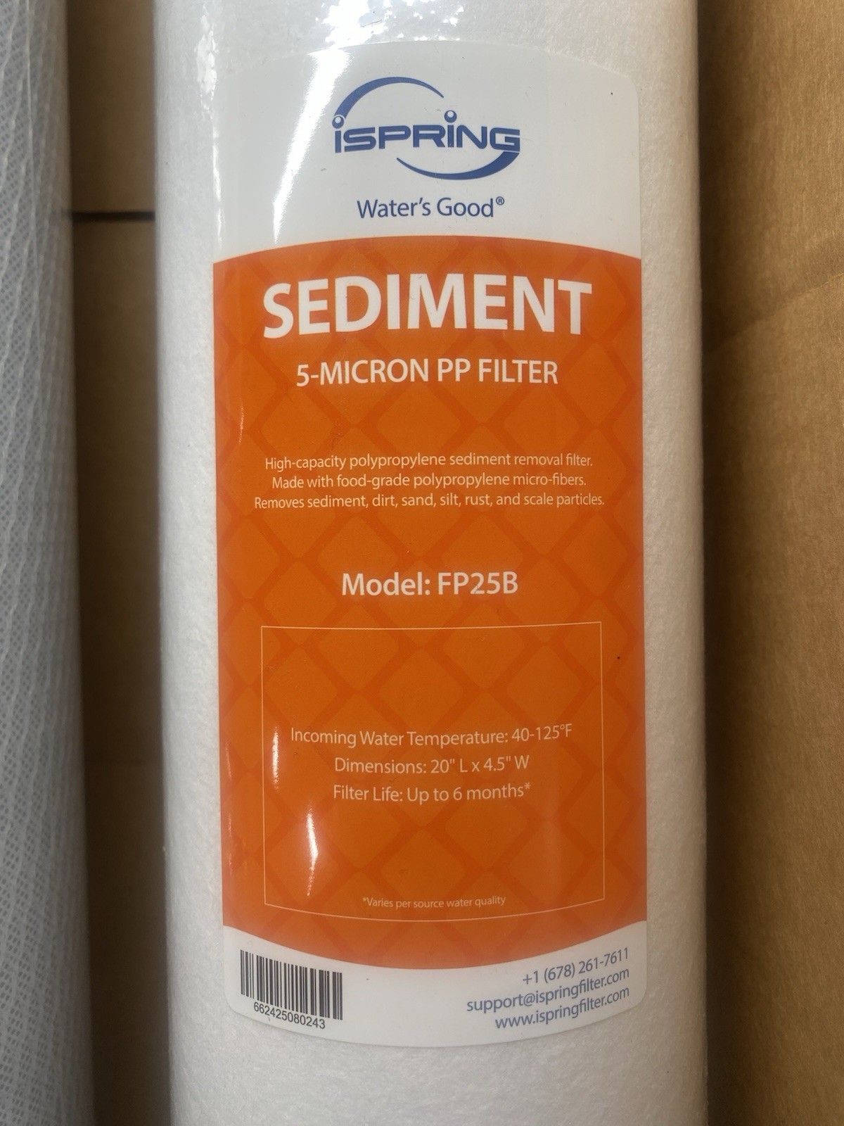 iSpring 4.5” x 20” 3-Stage Whole House Water Filter Replacement Pack