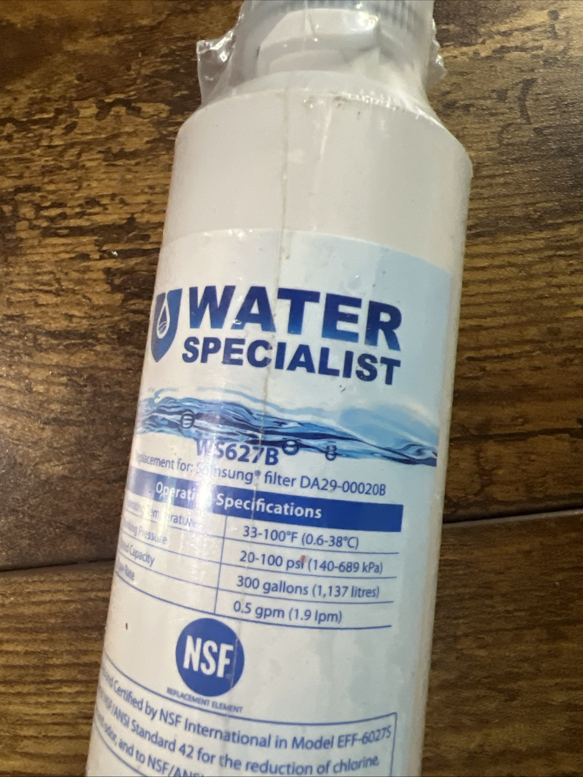 Water Specialist WS627B Water Filter, Replacement For Samsung DA29-00020B