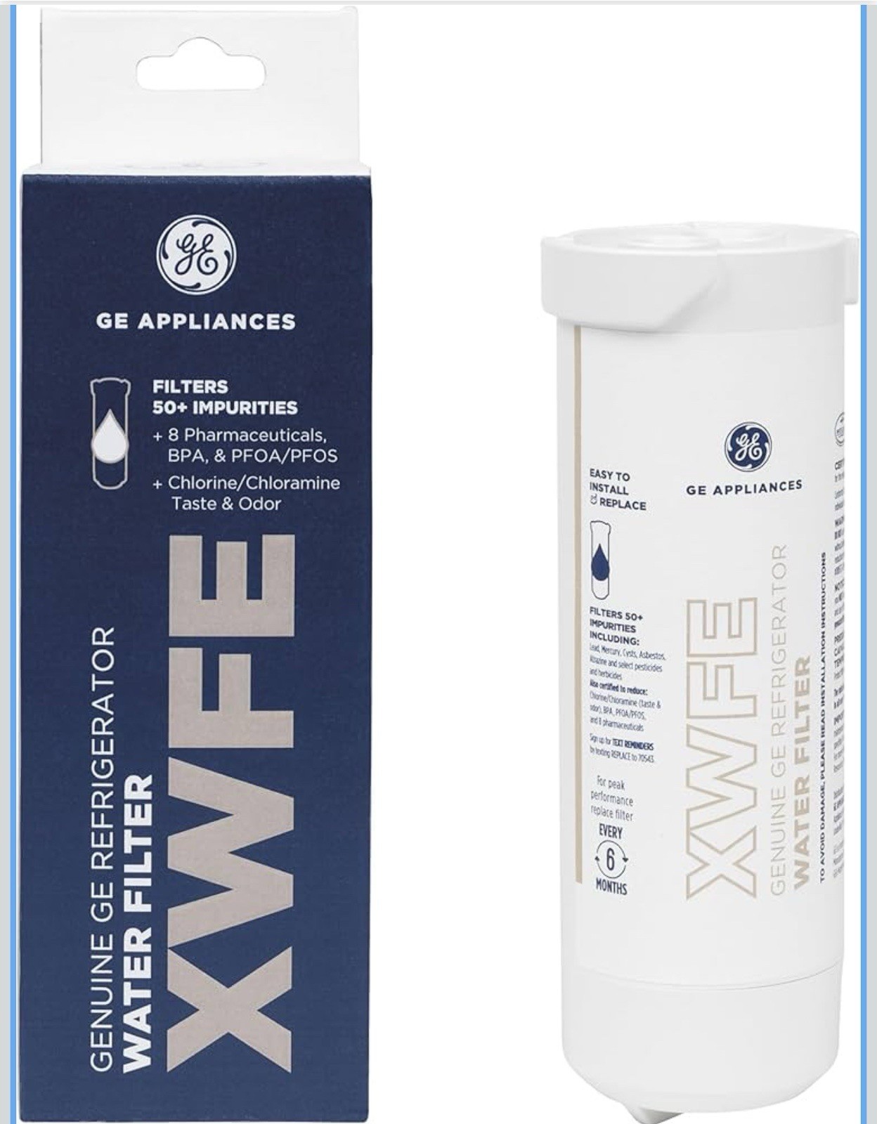 5 PACK GE XWFE Refrigerator Water Filter Replacment Without Chip US Stock