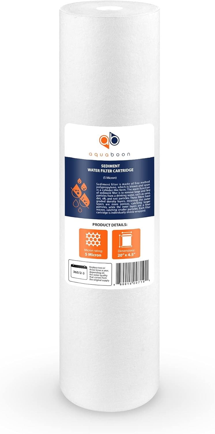 5 Micron20x4.5Whole House Sediment Filter Cartridge20in Water Filter Replacement