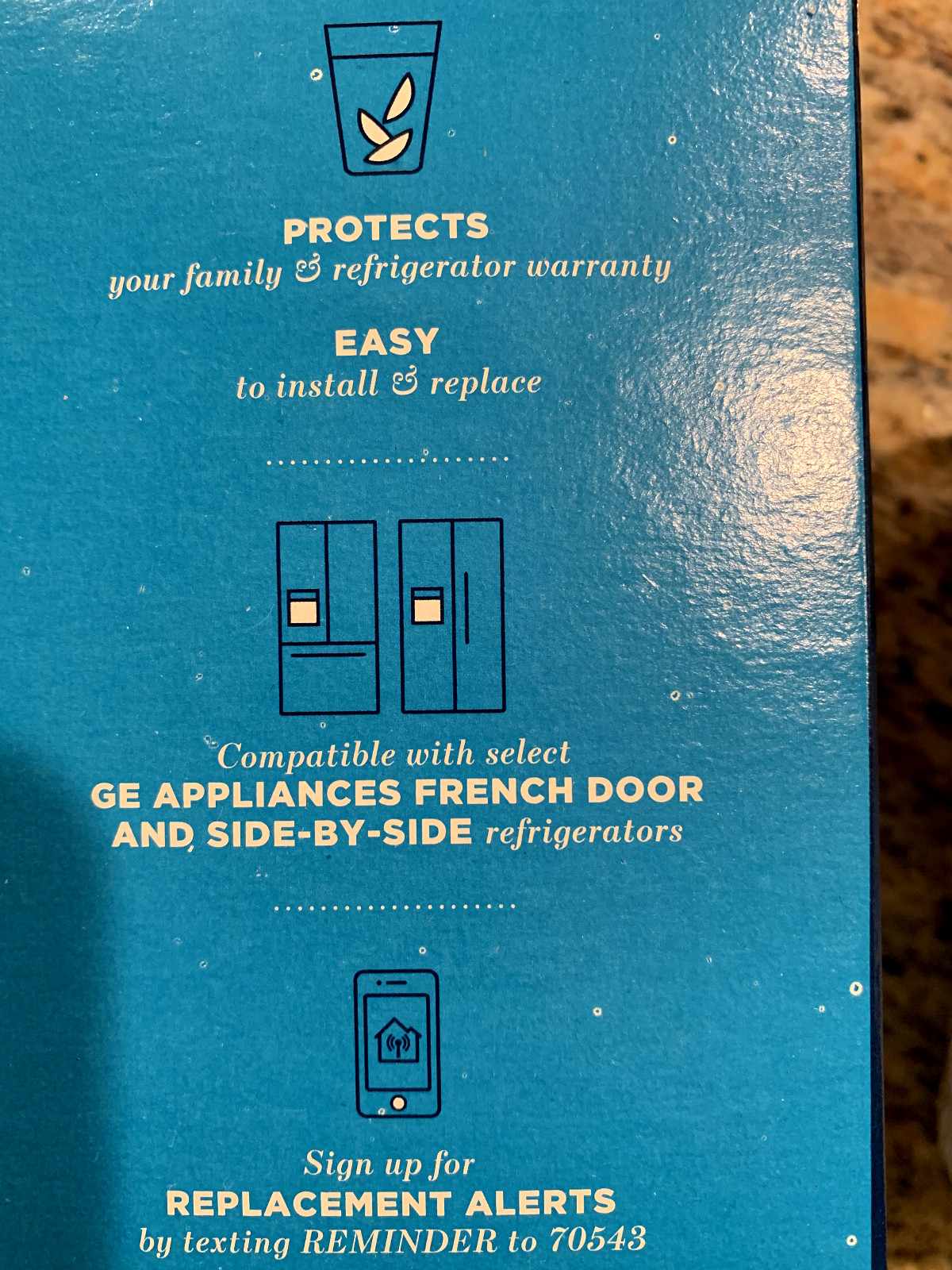 GE MWF 34-8720-34 Genuine Sealed Fridge Water Filter Side X Side French Doors