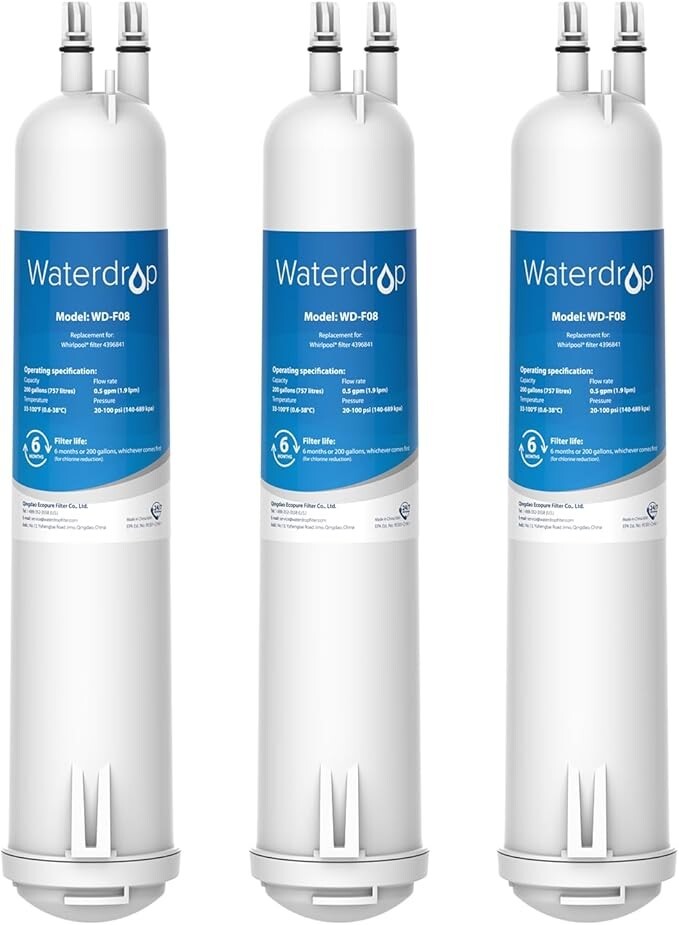 Waterdrop Refrigerator Filter, Replacement for Kenmore® 46-9083, 46-9030, 3 Pack