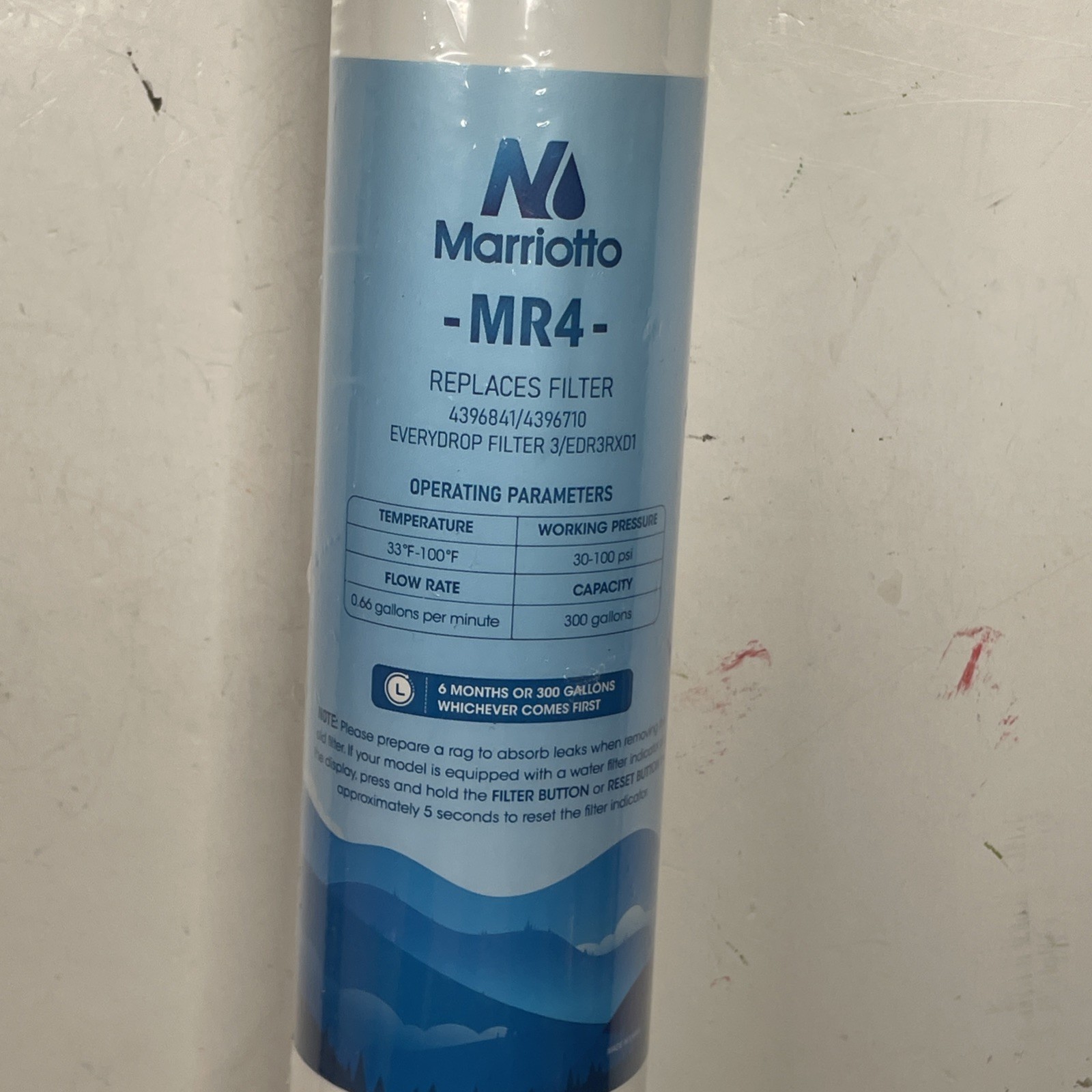 Marriotto MR4 Water Filter Replacement New & Sealed