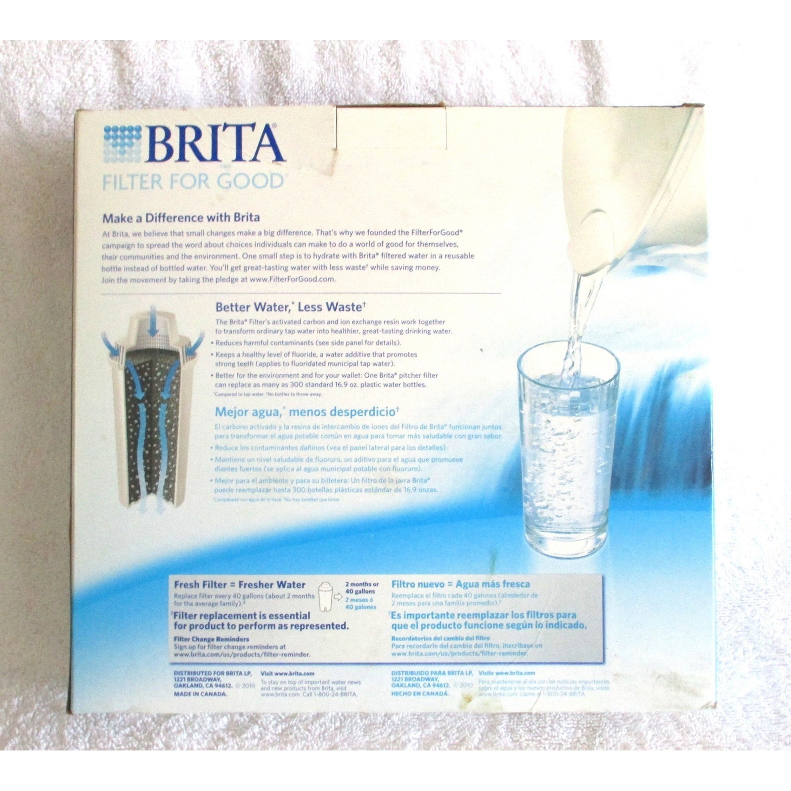 Brita Standard Water Filter Replacements 7 in Pack-Pitchers Dispensers 766229