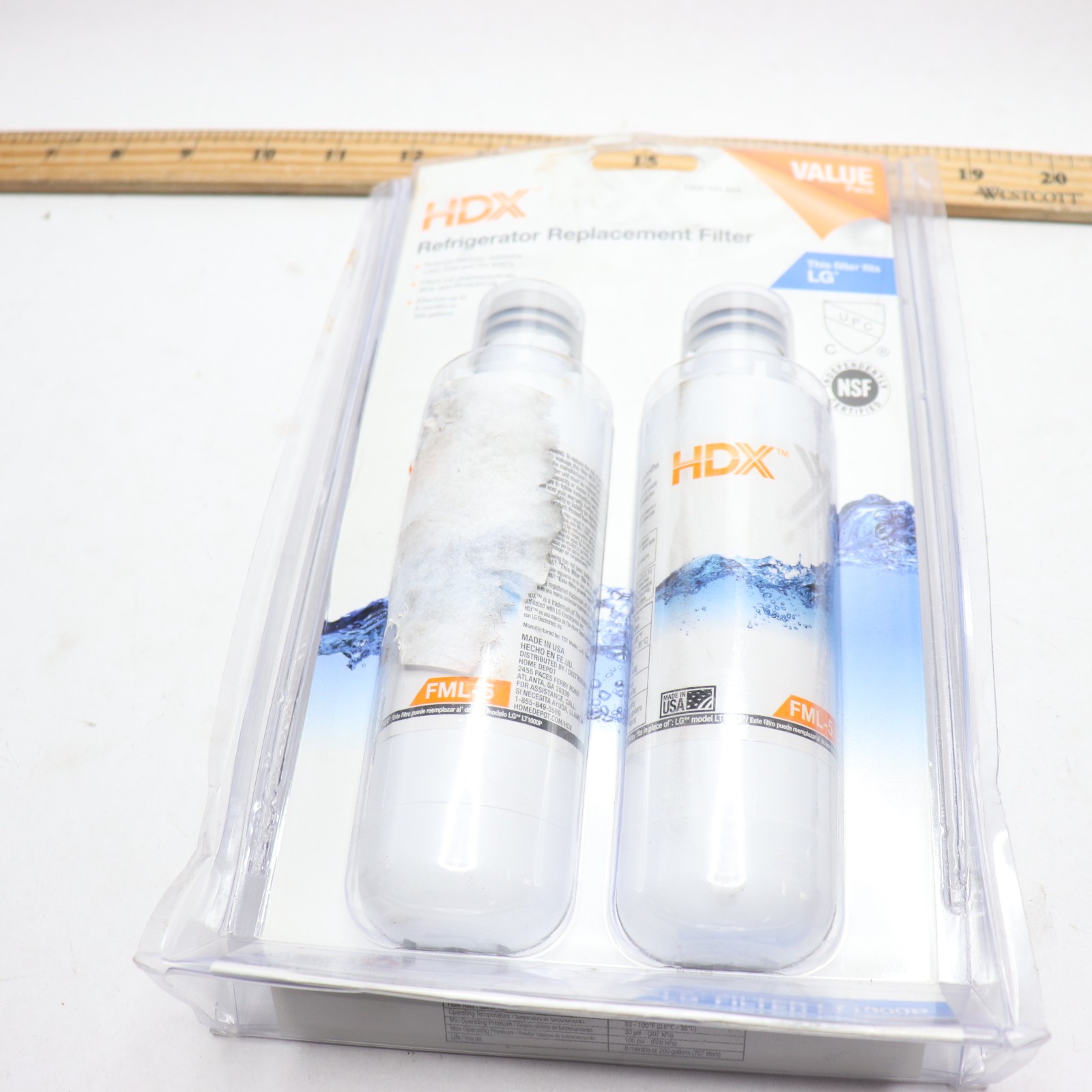 (2-Pk) HDX Refrigerator Water Filter Replacement 1005 101 914