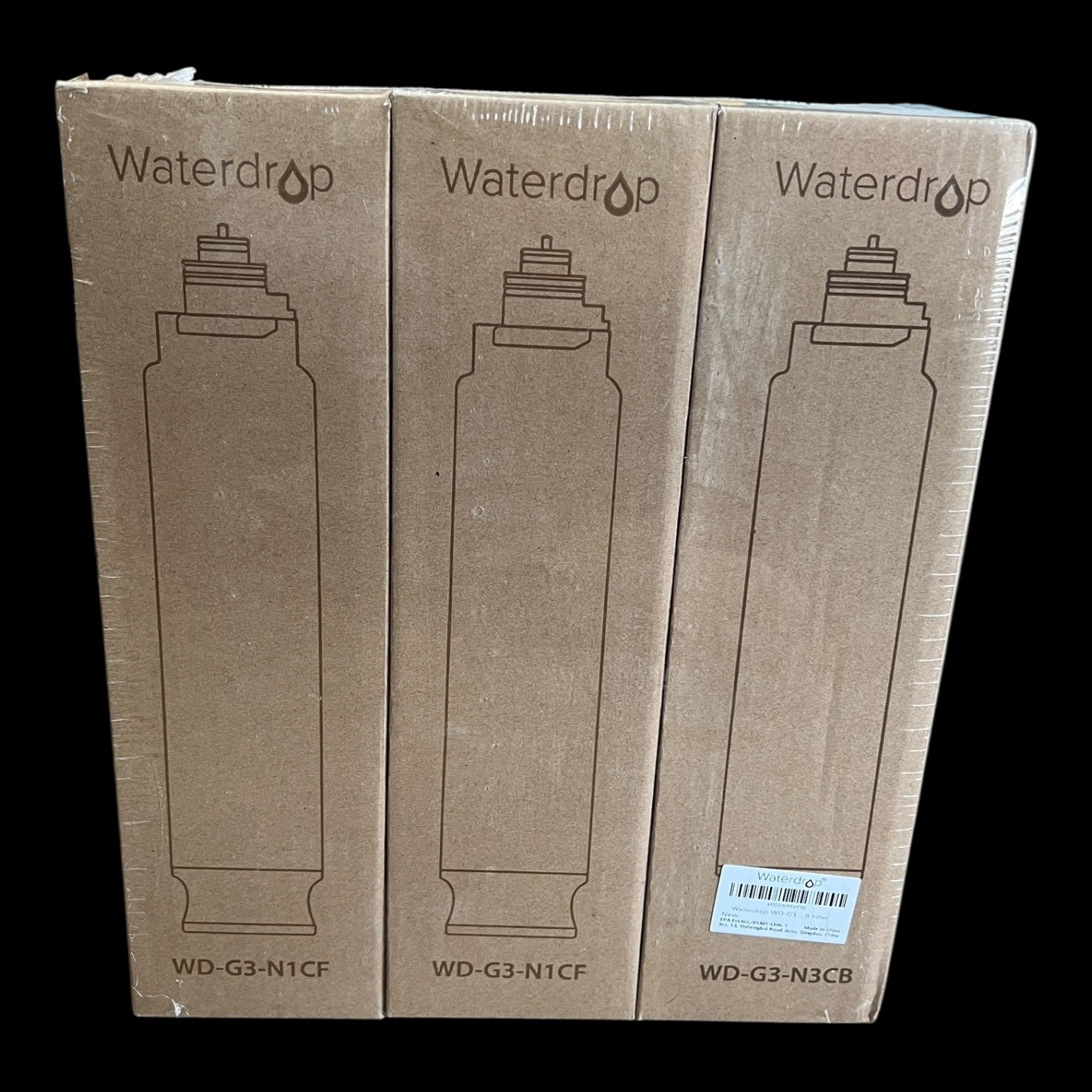 THREE (3) Waterdrop WD-G3-N1CF Replacement Filters G3 Series SEALED NIB