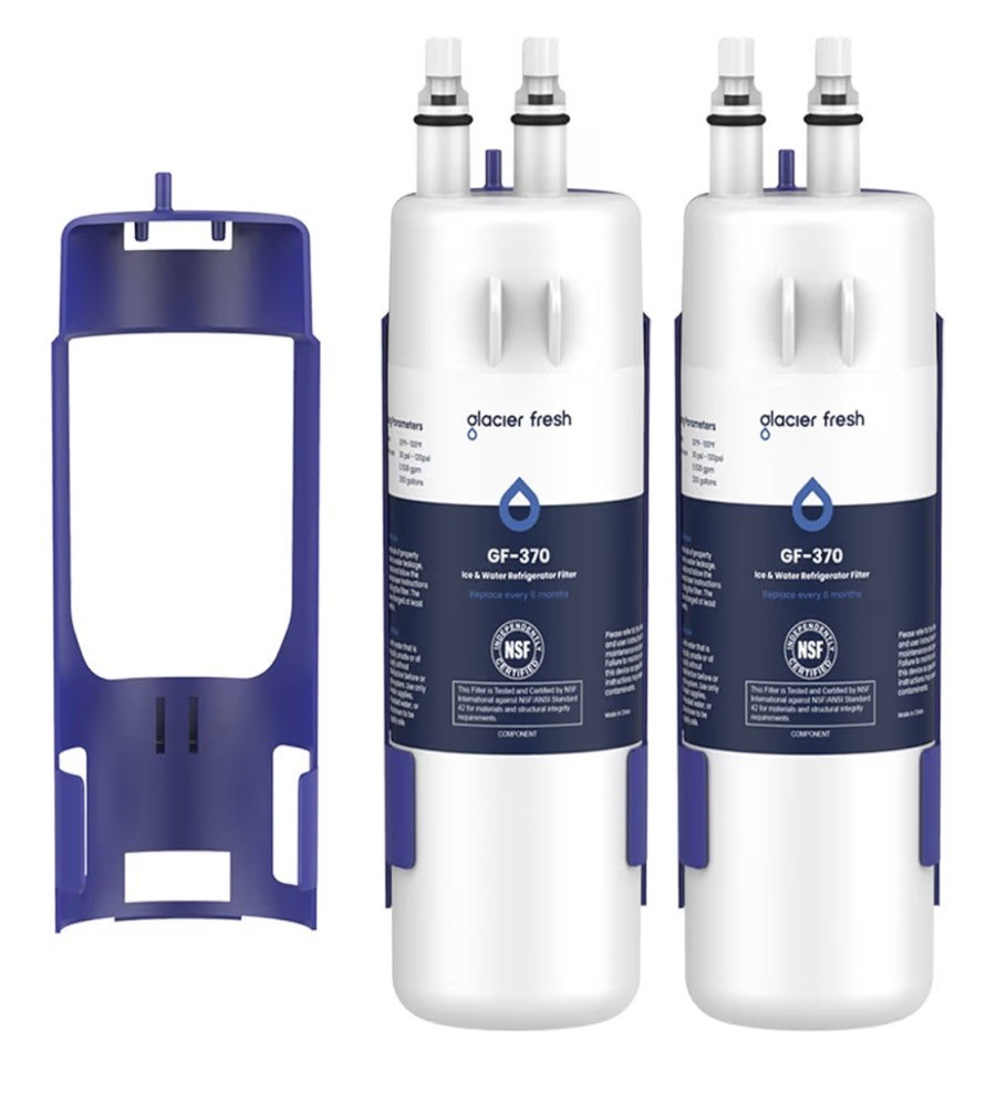 Glacier Fresh GF-370 Ice & Water Refrigerator Filter (EDR1RXD1) 2 Pack, Sealed!