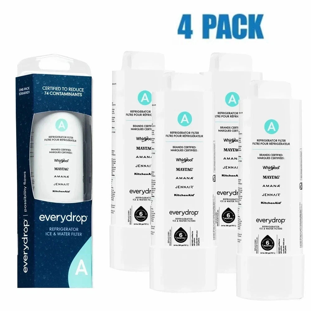 4 Pack Refrigerator Filter A EDRARXD²1 Replacement Cartridge EDRARXD1B