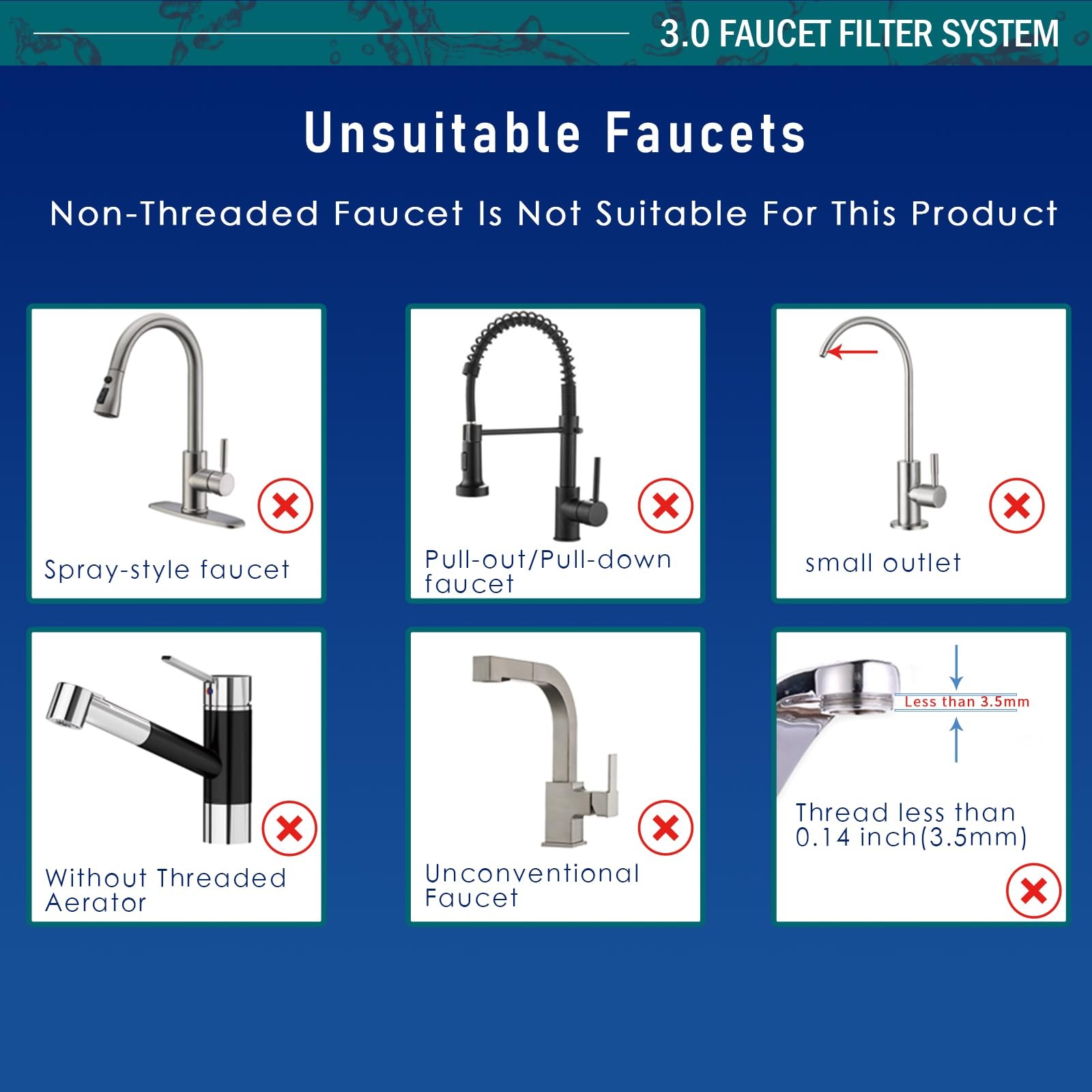 LongLasting Bathroom Sink Faucet Water Filter .Removes 99% Chlorine Heavy Met…